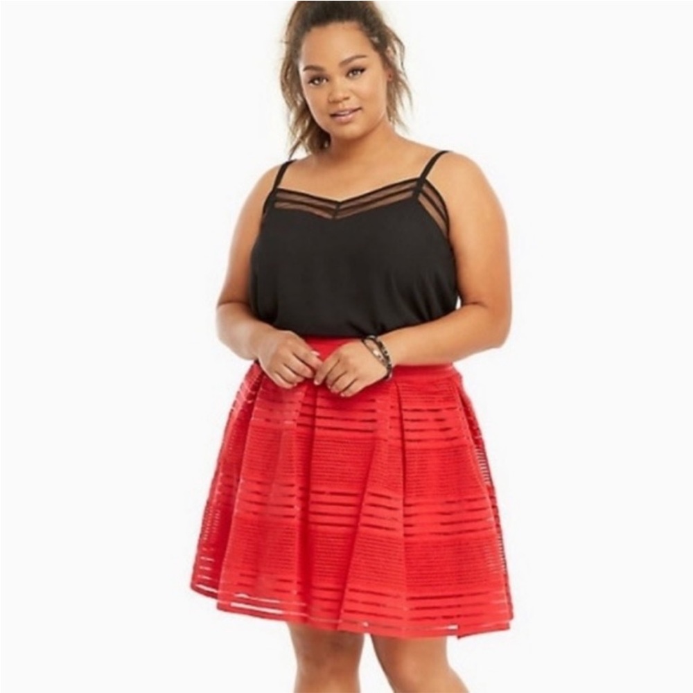 Torrid Striped Elastic A-Line Full Skirt 10766341